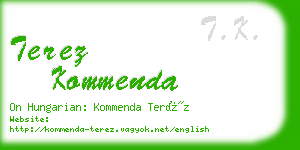 terez kommenda business card